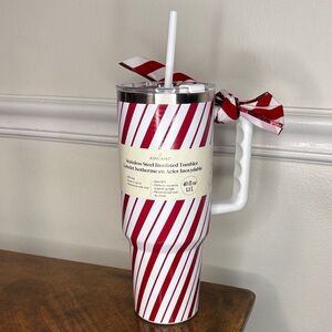 Ashland Candy Cane Striped Tumbler with Handle